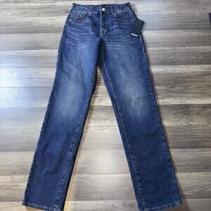 NWT True Religion Sarah SN High Rise Straight Jeans Size 24 Medium Wash Ret $159